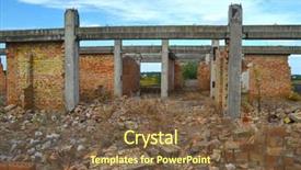  Presentation with construction site construction - Audience pleasing PPT theme consisting of mental damage - abandoned construction site of hospital backdrop and a tawny brown colored foreground
