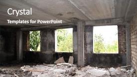  Presentation with construction site construction - Audience pleasing PPT layouts consisting of mental damage - abandoned construction site of hospital backdrop and a  colored foreground