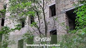  Presentation with mental hospital - Presentation theme featuring mental damage - lost city abandoned psychiatric hospital background and a tawny brown colored foreground