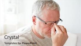  Presentation with mental healthcare - PPT layouts with mental disease - healthcare pain stress age background and a coral colored foreground