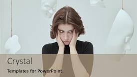  Presentation with mental disorders - PPT layouts enhanced with mental-disorders-a-girl background and a coral colored foreground