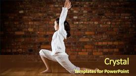  Presentation with yoga cartoon postures - Colorful slides enhanced with dog layout - together community connection support teamwork backdrop and a light gray colored foreground