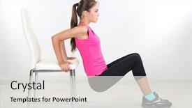  Presentation with exercises - Presentation consisting of mental gymnastic - beautiful young girl doing exercises background and a  colored foreground