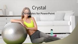  Presentation with home - Colorful PPT theme enhanced with mental gymnastic - beautiful young girl with fit backdrop and a  colored foreground