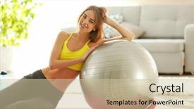  Presentation with pickle ball - Presentation theme enhanced with mental gymnastic - beautiful young girl with fit background and a  colored foreground