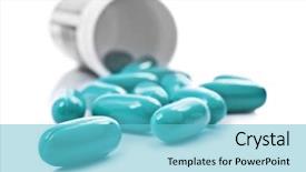  Presentation with mental health - Slides with mental health - blue pills an pill bottle background and a light blue colored foreground