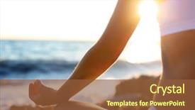  Presentation with meditation - Cool new presentation theme with mental health - body of a beautiful girl backdrop and a tawny brown colored foreground