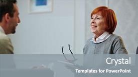  Presentation with hand world hands of jesus - PPT layouts with mental health - cheerful mature psychologist with clipboard background and a gray colored foreground