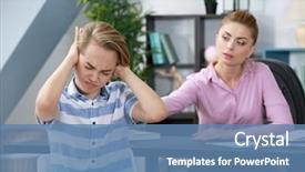  Presentation with mental - Slides having mental health - depressed teenager having therapy session background and a teal colored foreground