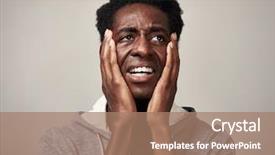  Presentation with depression - Presentation theme consisting of mental health - depression black man background and a coral colored foreground