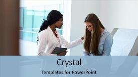  Presentation with teenage - Presentation with mental health - doctor talking to unhappy teenage background and a light blue colored foreground