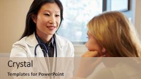  Presentation with teenage depression - Cool new PPT layouts with mental health - doctor treating teenage girl suffering backdrop and a coral colored foreground