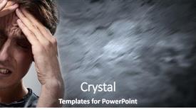  Presentation with headache - Cool new slides with mental health - headache backdrop and a gray colored foreground