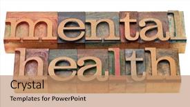  Presentation with mental health - Presentation theme enhanced with mental health - isolated text background and a coral colored foreground