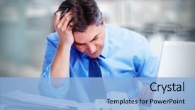  Presentation with depression - Slide deck enhanced with mental health - man having a headache stress background and a light blue colored foreground