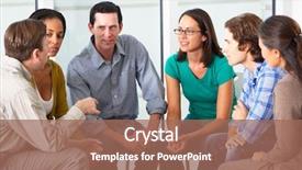  Presentation with group support - Audience pleasing presentation theme consisting of mental health - meeting of support group backdrop and a coral colored foreground
