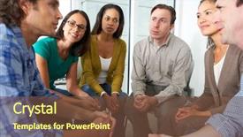  Presentation with mental health - Presentation theme enhanced with mental health - meeting of support group background and a tawny brown colored foreground