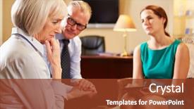  Presentation with older couple - Slides consisting of mental health - older couple talking to counsellor background and a tawny brown colored foreground