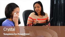  Presentation with counseling session - Beautiful slide deck featuring peaceful adorable baby sleeping backdrop and a  colored foreground.