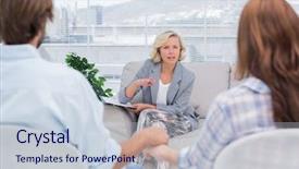  Presentation with mental health - Colorful presentation design enhanced with mental health - therapist talking to a couple backdrop and a lemonade colored foreground