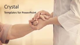  Presentation with mental health - Beautiful slide deck featuring mental health - woman's hands closeup backdrop and a lemonade colored foreground