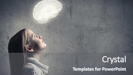  Presentation with school health - Amazing theme having mental health - young thoughtful girl of school backdrop and a gray colored foreground