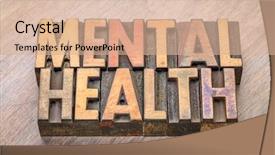  Presentation with abstract health - PPT theme enhanced with mental health -word abstract background and a coral colored foreground