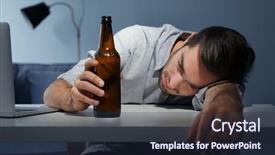  Presentation with beer bottle - Colorful PPT layouts enhanced with  backdrop and a  colored foreground