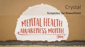  Presentation with mental - Presentation theme with mental-health-awareness-month background and a coral colored foreground