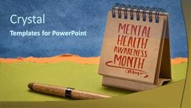  Presentation with mental - PPT theme enhanced with mental-health-awareness-month background and a ocean colored foreground