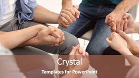  Presentation with hands holding - Audience pleasing slide set consisting of mental health community - people holding hands together backdrop and a tawny brown colored foreground