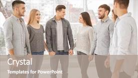  Presentation with holding hands - Slide deck featuring mental health community - young people holding hands together background and a coral colored foreground