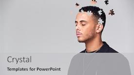  Presentation with mental health - Slide set consisting of mental-health-concept-of-young background and a light gray colored foreground