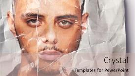  Presentation with mental health - PPT layouts with mental-health-concept-with-creased background and a coral colored foreground