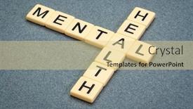  Presentation with emotional health - Presentation theme with mental-health-crossword-in-ivory background and a blonde colored foreground