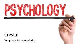  Presentation with psychology - Presentation design consisting of mental health disorder - hand with marker writing background and a white colored foreground