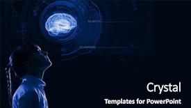  Presentation with mental health education - Presentation theme featuring mental health education - young thoughtful girl of school background and a black colored foreground