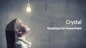  Presentation with mental health education - Slides enhanced with mental health education - young thoughtful girl of school background and a gray colored foreground