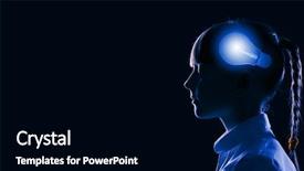  Presentation with mental health education - Slide deck having mental health education - young thoughtful girl of school background and a black colored foreground