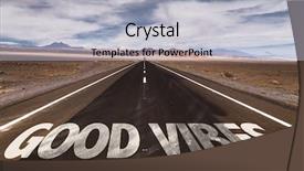  Presentation with mental health - PPT layouts having mental health free - good vibes written on desert background and a light gray colored foreground