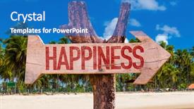  Presentation with happiness - PPT theme with mental health free - happiness arrow with beach background background and a  colored foreground
