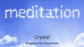  Presentation with death penalty word cloud - Audience pleasing PPT theme consisting of mental health free - meditation cloud word backdrop and a light blue colored foreground