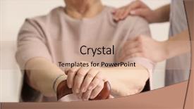  Presentation with walking - Cool new slide set with mental health nursing - female hands on walking stick backdrop and a coral colored foreground