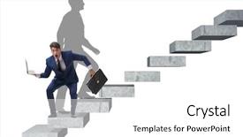  Presentation with health promotion - Audience pleasing slide deck consisting of mental health promotion - businessman and his shadow backdrop and a white colored foreground