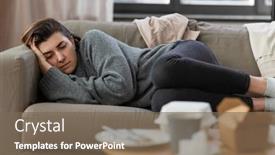  Presentation with mental health - Slides enhanced with mental-health-psychological-problem background and a violet colored foreground