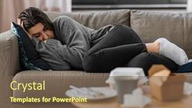  Presentation with mental health - Slide set enhanced with mental-health-psychological-problem background and a violet colored foreground