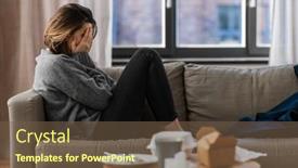  Presentation with mental health - PPT layouts with mental-health-psychological-problem background and a tawny brown colored foreground