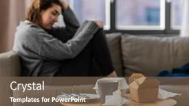  Presentation with mental health - PPT theme enhanced with mental-health-psychological-problem background and a violet colored foreground