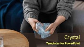  Presentation with mental health - Presentation theme consisting of mental-health-stress-and-depression background and a tawny brown colored foreground