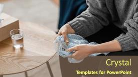  Presentation with mental health - Slides with mental-health-stress-and-depression and a  colored foreground